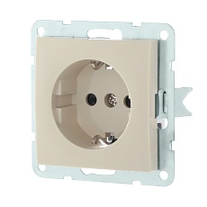 Розетка LK Studio с з/к, со шторками (бежевый) LK60 863201-1 2