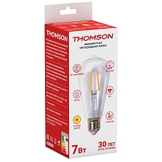 Лампа светодиодная филаментная Thomson E27 7W 2700K прямосторонняя трубчатая прозрачная TH-B2105 1