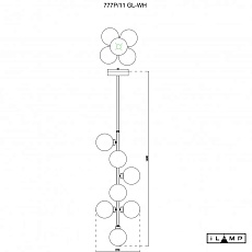 Подвесная люстра iLamp Golden 777P/11 GL-WH 1