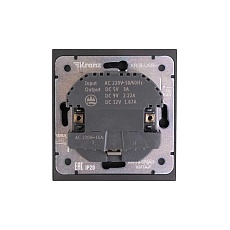 Розетка STRONG 1-ая с/з с/у з/ш 16А с USB A+C быстрой зарядки 5В/3А антрацит KRANZ KR-78-0704-5 5
