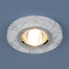 Встраиваемый светильник с двойной подсветкой Elektrostandard 8371 MR16 белый/серебро a031515 2