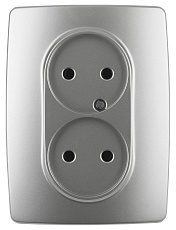 Розетка ЭРА 12 2x2P 16A 250V 12-2107-03 Б0031240