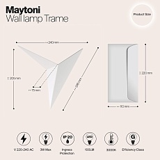 Настенный светодиодный светильник Maytoni Trame C808WL-L3W 2