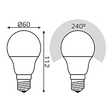 Лампа светодиодная Gauss E27 10W 4100K матовая 202502210 1