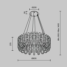 Подвесная люстра Modelux ML.6621.19 BS 4