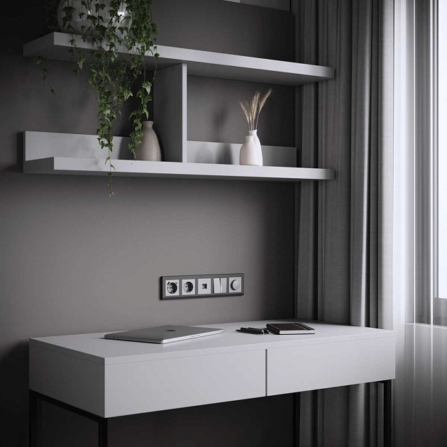 Розетка Werkel серебряный матовый W1171765 4690389195600 Фото № 8