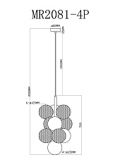 Подвесная люстра MyFar Michelle MR2081-5P 1