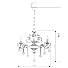 Подвесная люстра Bogates 294/8 Strotskis 1