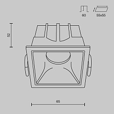 Встраиваемый светильник Maytoni Alfa LED DL043-01-10W3K-SQ-WB 5