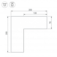 Коннектор L-образный внешний Arlight SL-Line-6070 030140 1