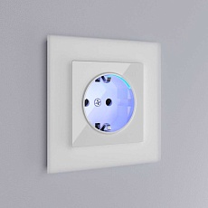 Розетка с заземлением и подсветкой Werkel белая W1171401 4690389155338 5