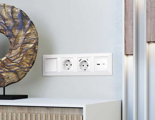 Лицевая панель выключателя AMBRELLA VOLT AP1010 Фото № 2