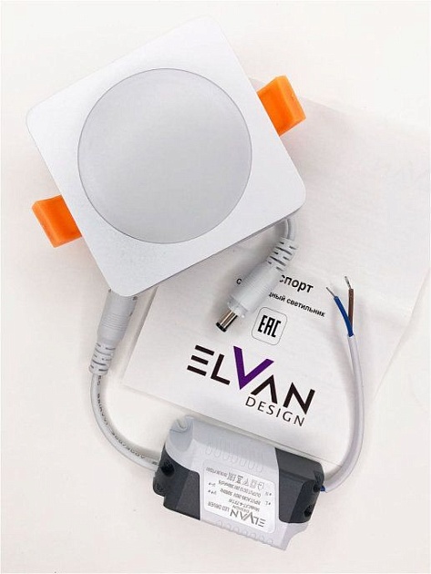 Встраиваемый светодиодный светильник Elvan VLS-109SQ-7W-NH-Wh фото 8