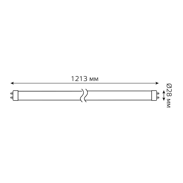 Лампа светодиодная Gauss G13 20W 6500K матовая 93039 Фото № 2