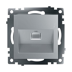 Розетка компьютерная RJ-45 Stekker Катрин серебро GLS00-7107-03 39585 3