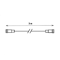 Удлинитель для гирлянд Uniel UCX-F90 E/3M/BK UL-00013225 2