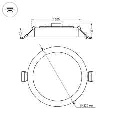 Встраиваемый светодиодный светильник Arlight DL-BL225-24W Day White 021443 1