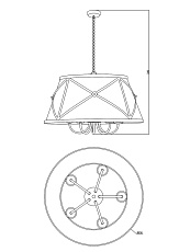 Подвесная люстра Moderli Berta V1260-5P 4