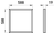 Светильник светодиодный ЭРА Грильято SPO-14-38-6K-BL 38Вт 6500K 588x588 матовый черный Б0063079 1