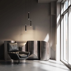 Подвесной светодиодный светильник Elektrostandard DLR035 12W 4200K черный матовый a043960 1