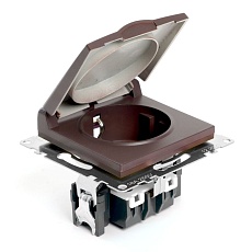 Розетка однаместная с защитной шторкой Stekker Катрин шоколад GLS16-7112-04 49029 5