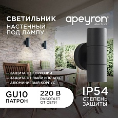 Уличный настенный светильник Apeyron Grafite 11-121 5