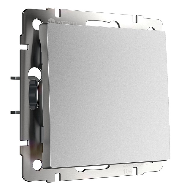 Выключатель Werkel одноклавишный проходной серебро W1112065 4690389195518 Фото № 1