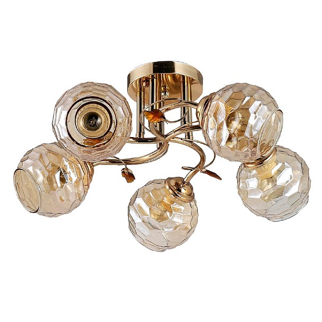 Потолочная люстра ЭкономСвет 12190/5GD AMB изображение 1 Потолочная люстра ЭкономСвет 12190/5GD AMB Фото № 1