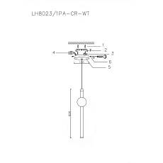 Подвесной светодиодный светильник Lumien Hall Greniya LH8023/1PA-CR-WT 1