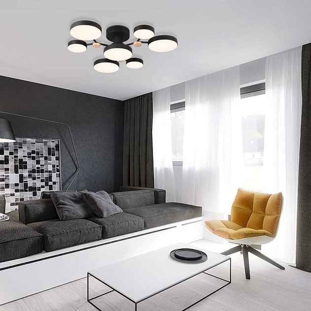 Потолочный светильник LED4U L3201-700 BK изображение 7 Потолочный светильник LED4U L3201-700 BK Фото № 7