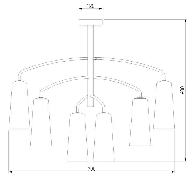 Подвесная люстра Eurosvet Omber 70137/6 латунь Фото № 3