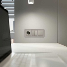 Выключатель одноклавишный проходной (дымчатый) W1212004/ a069449 1