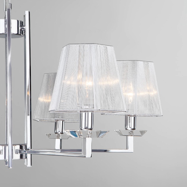 Подвесная люстра Eurosvet Alegria 60125/6 хром Smart изображение 2 Подвесная люстра Eurosvet Alegria 60125/6 хром Smart Фото № 2