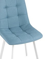 Кухонный стул Stool Group Chilly рогожка голубой (ножки белые) OS-2011 1009-8 wl 1