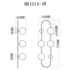 Настенный светильник MyFar Stacy MR1014-4W 1