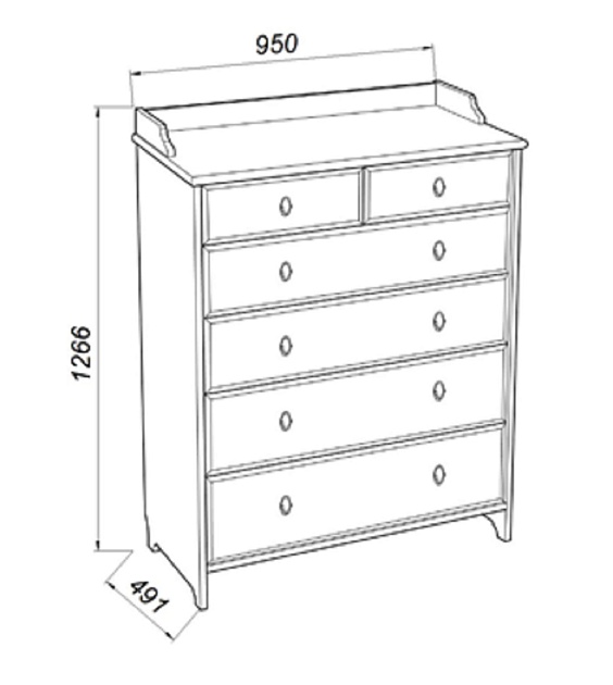 Комод Шведский Стандарт Вествик 6 414035002300 Фото № 3