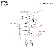 Потолочный светильник Evoluce MODENA SLE115402-03 1