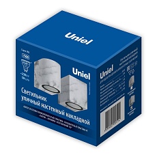 Уличный настенный светильник Uniel UUL-P41A 6W/GU10 IP65 Marble UL-00011361 1