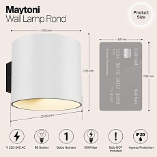 Бра Maytoni Rond C066WL-01W 1