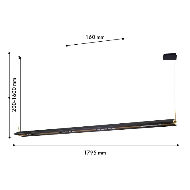 Подвесной светодиодный светильник Favourite Norman 4398-18P Фото № 2