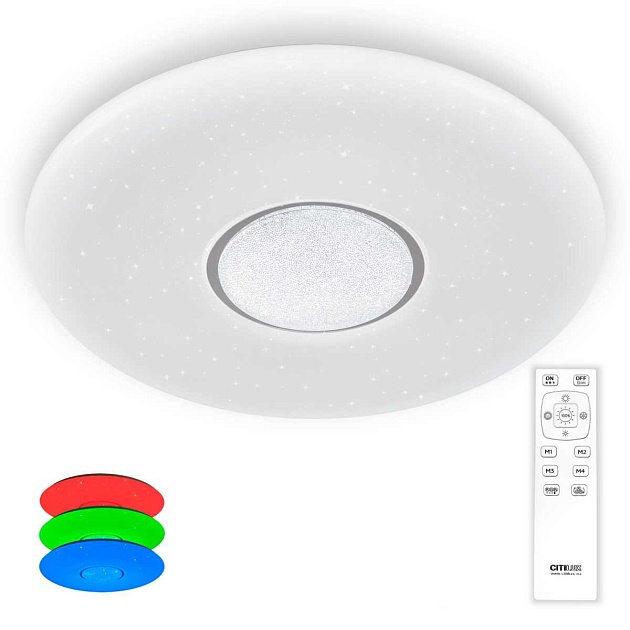 Потолочный светодиодный светильник Citilux Санта CL723680G Фото № 1