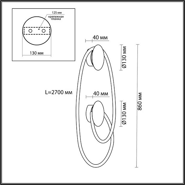 Настенный светодиодный светильник Odeon Light Hightech 4391/30WL изображение 4 Настенный светодиодный светильник Odeon Light Hightech 4391/30WL Фото № 4