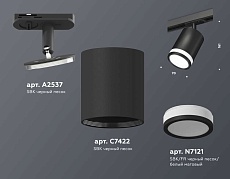 Комплект трекового светильника Ambrella light Track System XT7422020 SBK/FR черный песок/белый матовый (A2537, C7422, N7121) 1