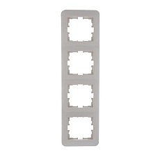 Рамка 4-ая вертикальная Lezard Karina Life кремовая 708-0300-154