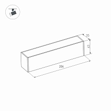 Трековый светодиодный светильник для магнитного шинопровода Arlight Mag-Flat-45-L205-6W Warm3000 026946 1