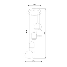 Подвесная люстра TK Lighting 2830 Tempre 1