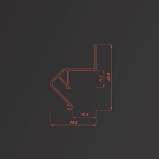 Стеновой парящий профиль Flexy для натяжных потолков 6675 FLY 01 9005 1