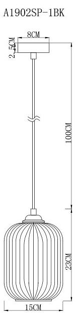 Подвесной светильник Arte Lamp Arwen A1902SP-1BK изображение 3 Подвесной светильник Arte Lamp Arwen A1902SP-1BK Фото № 3
