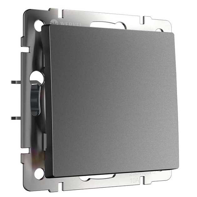 Выключатель Werkel одноклавишный проходной графит W1112064 4690389194320 Фото № 1