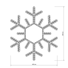 Светодиодная фигура Ardecoled ARD-Snowflake-M5-600x600-360LED White 025308 2